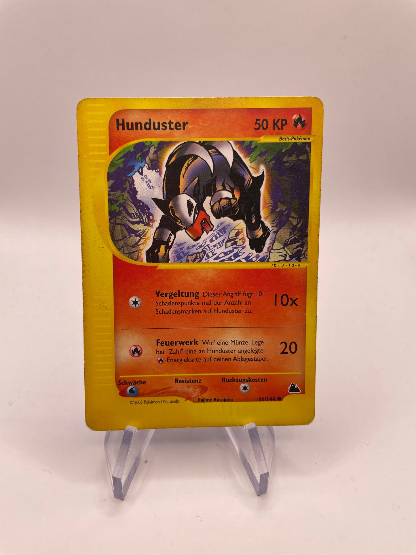 Pokemon Karte E-Series Hunduster 66/144 Deutsch
