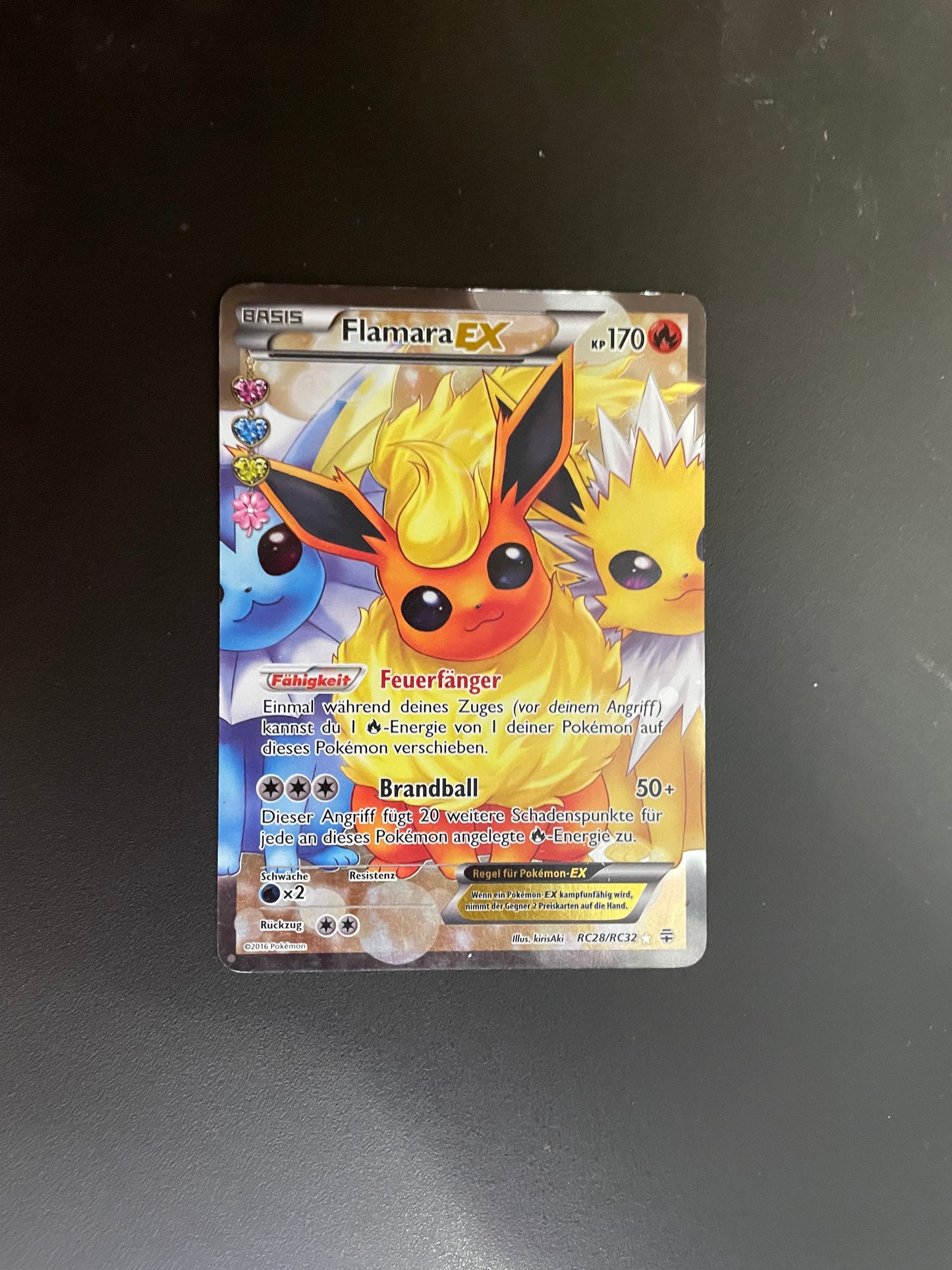 Pokemon Karte EX Flamara RC28/RC32 Deutsch