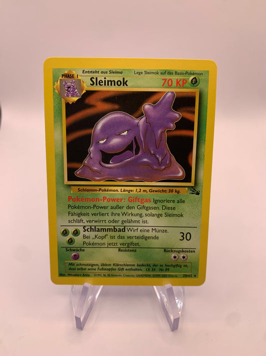 Pokemon Karte Fossil Sleimok 28/62 Deutsch