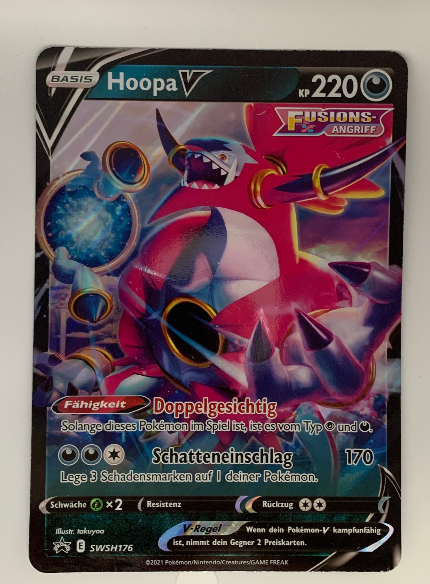 Pokemon Karte XXL Hoopa SWSH176 Deutsch