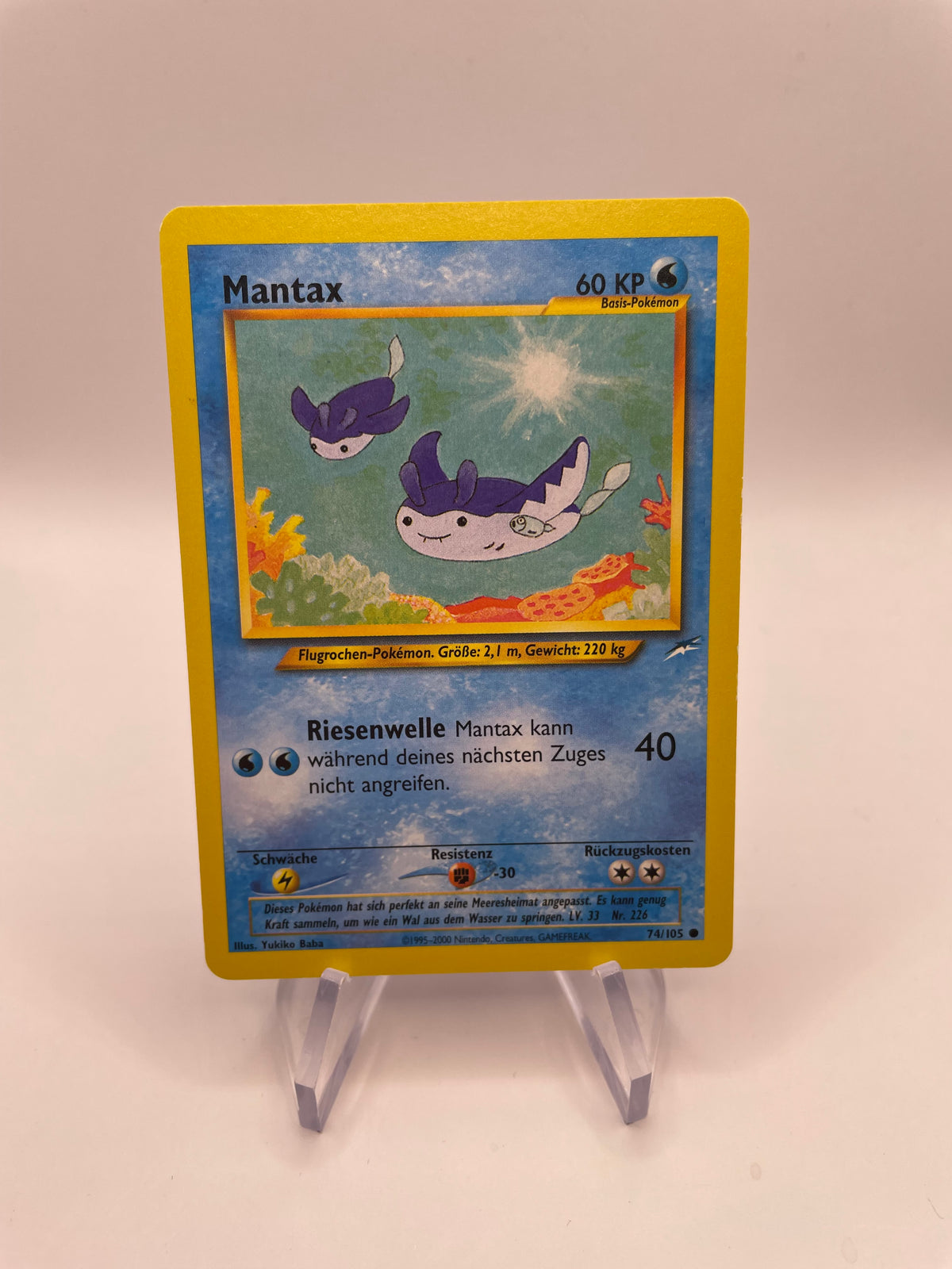 Pokemon Karte Mantax Neo Destiny 74/105 Deutsch