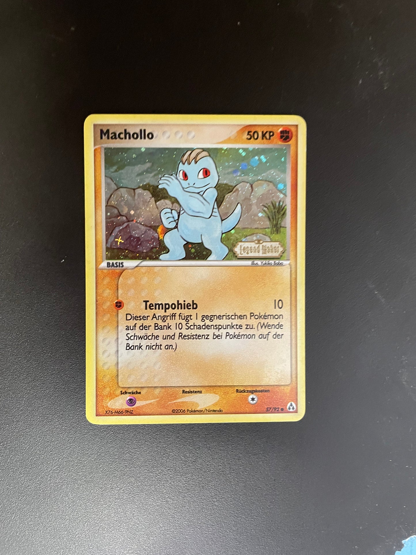 Pokemon Karte Holo Machollo 57/92 Deutsch