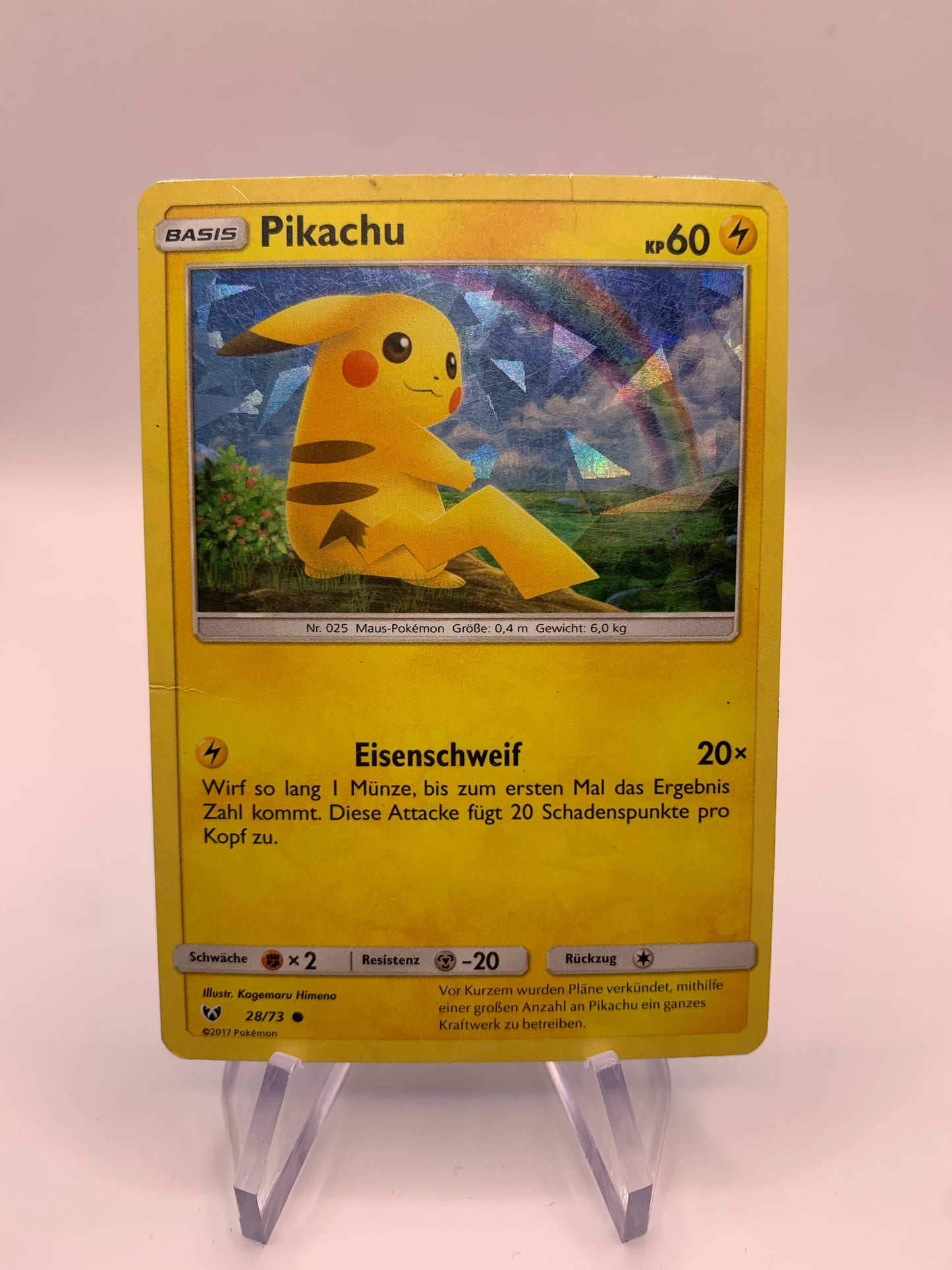 Pokemon Karte Holo Pikachu 28/73 Deutsch