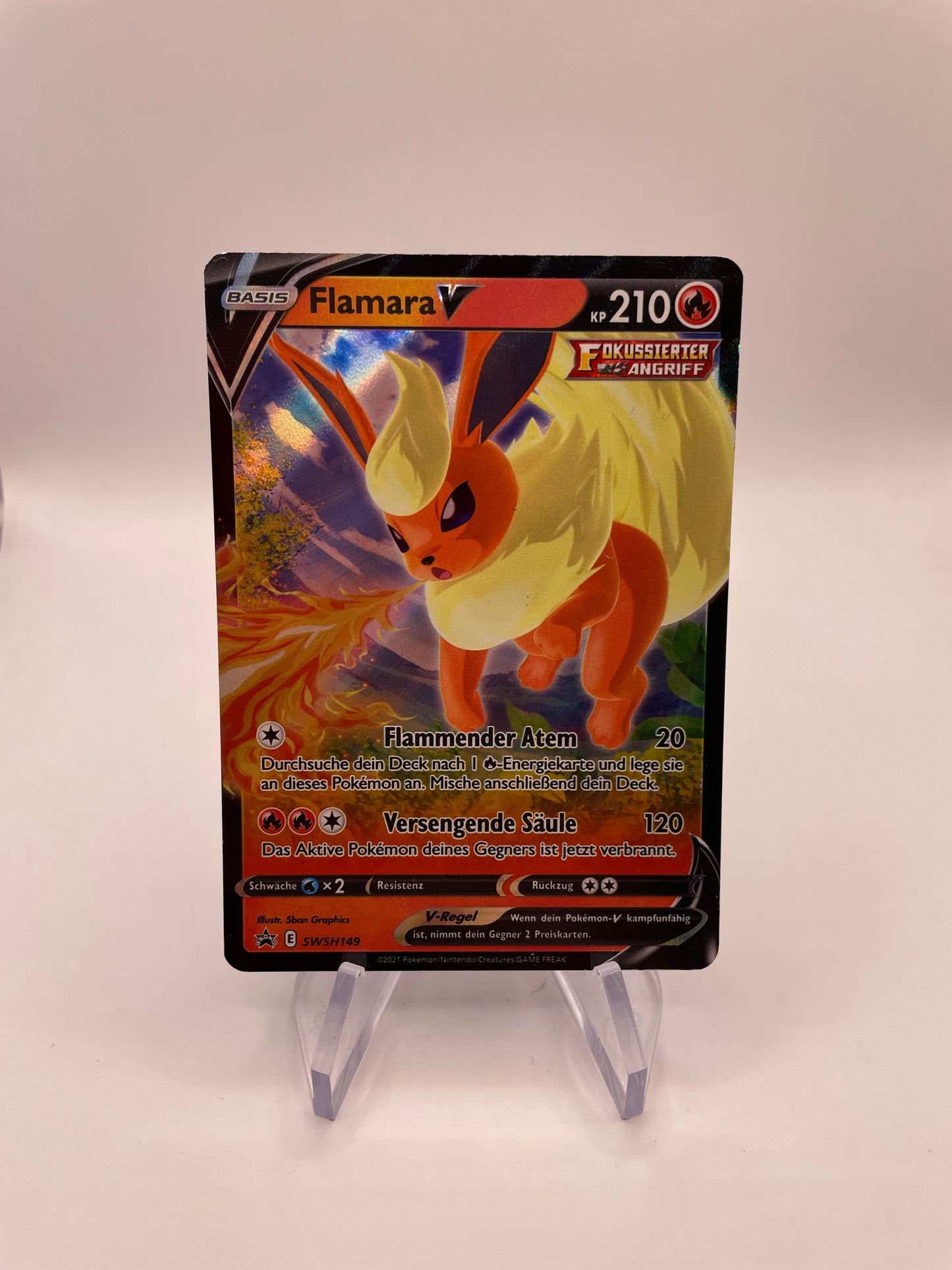 Pokémon Karte V Flamara SWSH149 Deutsch
