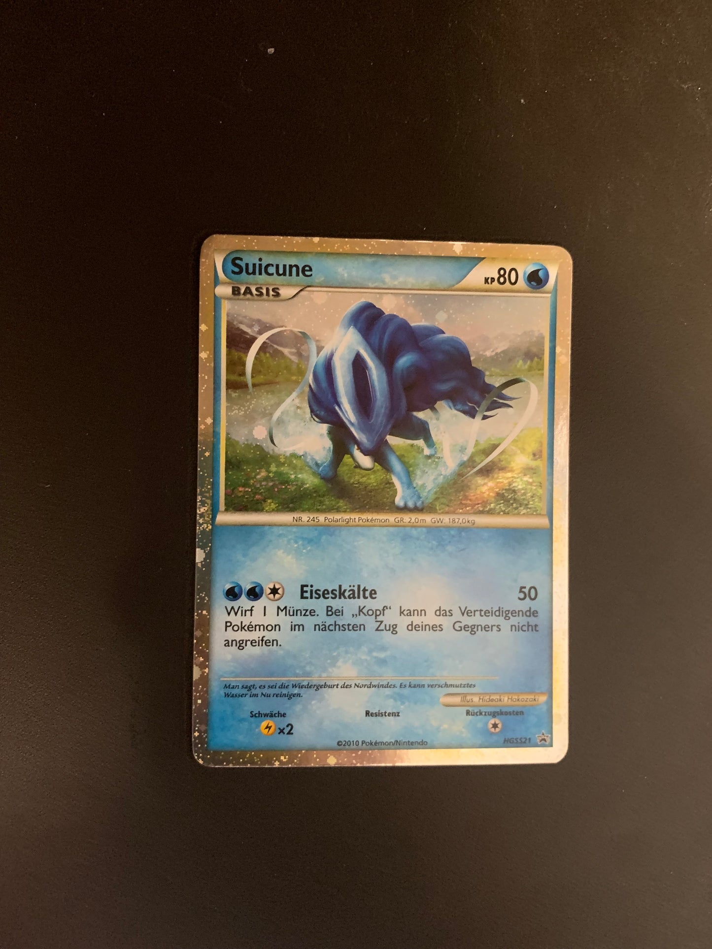 Pokemon Karte Prime Promo Suicune HGSS21 Deutsch