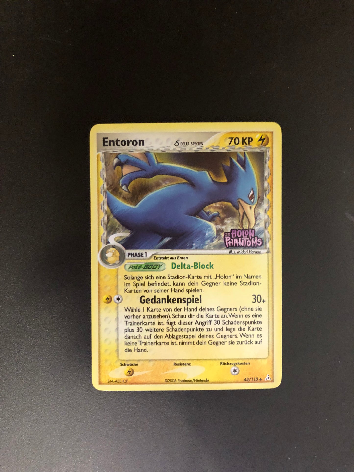 Pokemon Karte Stamp Delta Entoron 43/110 Deutsch