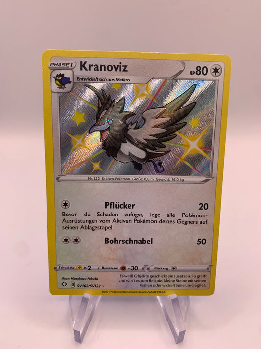 Pokemon Karte Shiny Kranoviz SV102/SV122 Deutsch