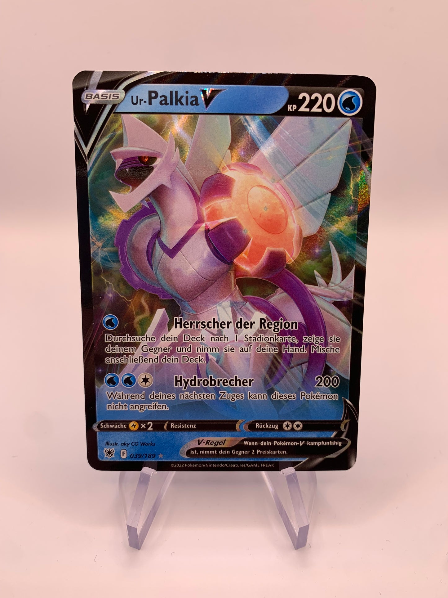 Pokemon Karte V Ur-Palkia 39/189 Deutsch