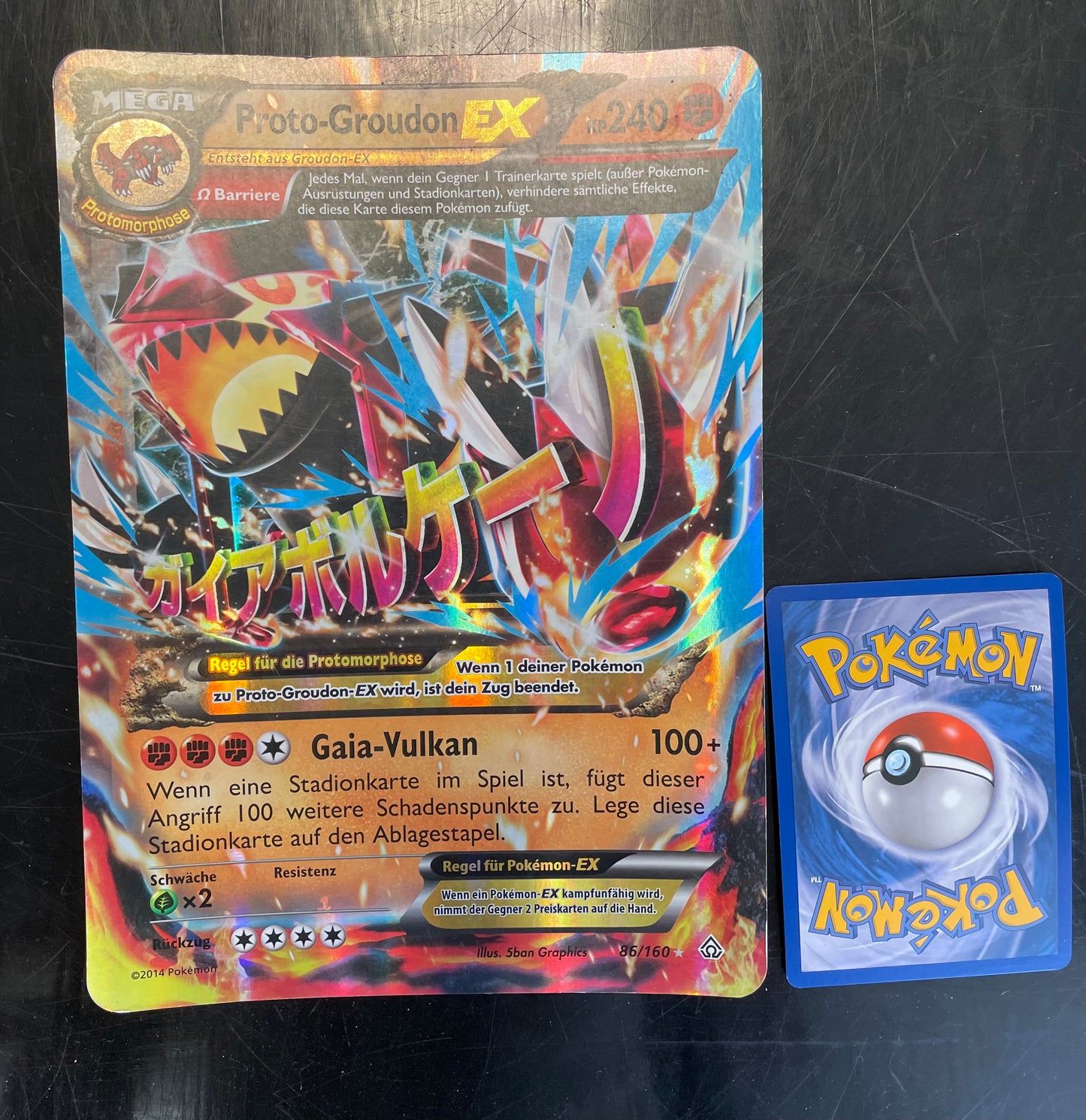 Pokemon Karte XXL Proto-Groudon 86/160 Deutsch