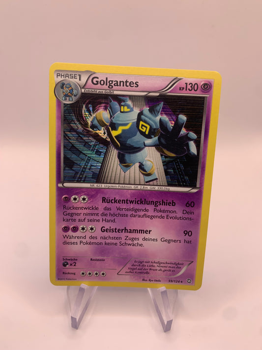 Pokemon Karte Holo Golgantes 59/124 Deutsch