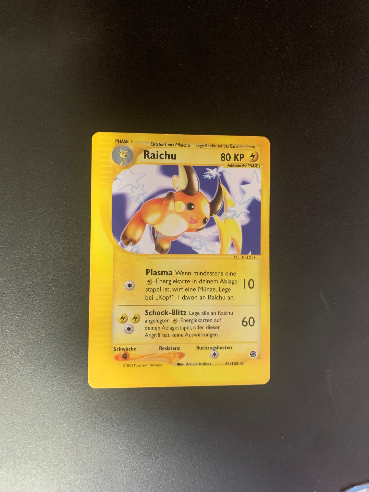 Pokemon Karte E-Serie Raichu 61/165 Deutsch