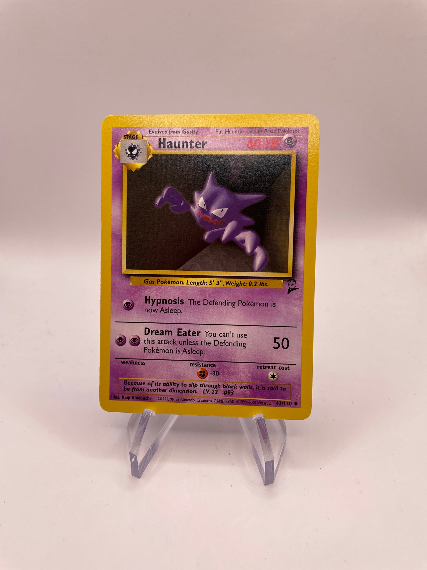 Pokemon Karte Base Set 2 Haunter 43/130 Englisch