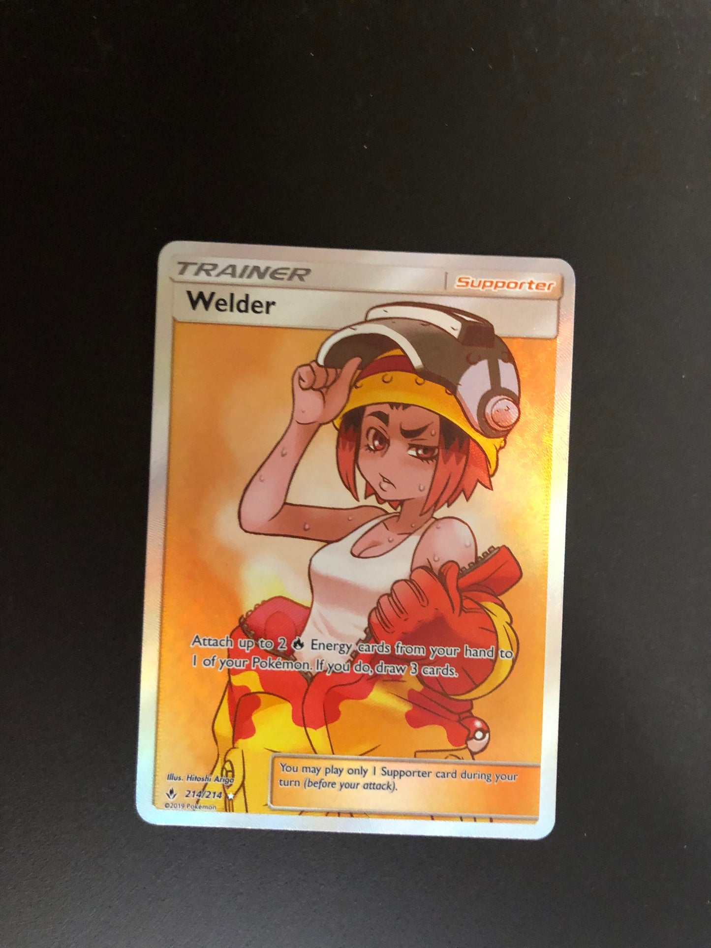 Pokemon Karte Trainer Welder 214/214 Deutsch