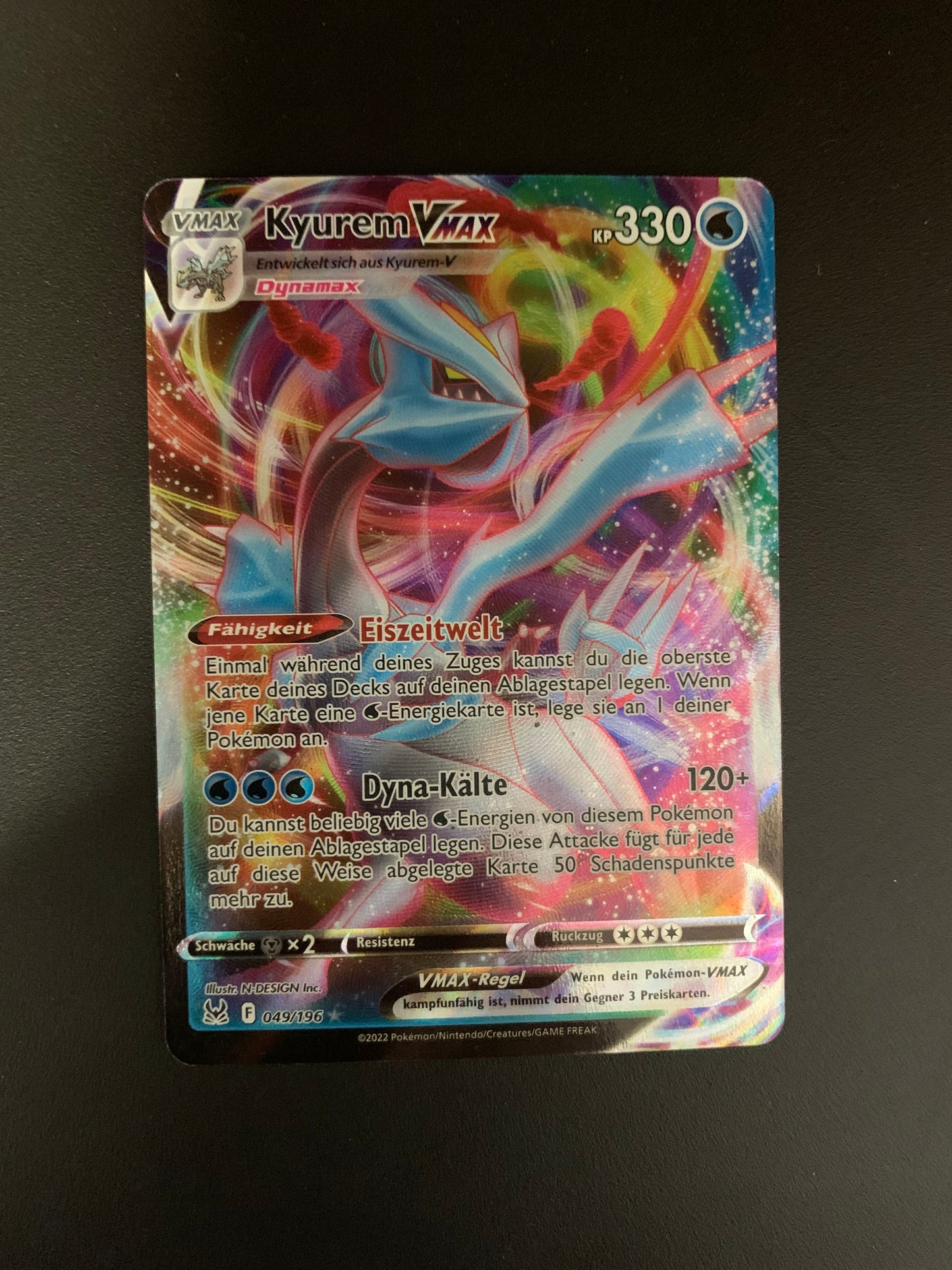 Pokemon Karte Vmax Kyurem 49/196 Deutsch