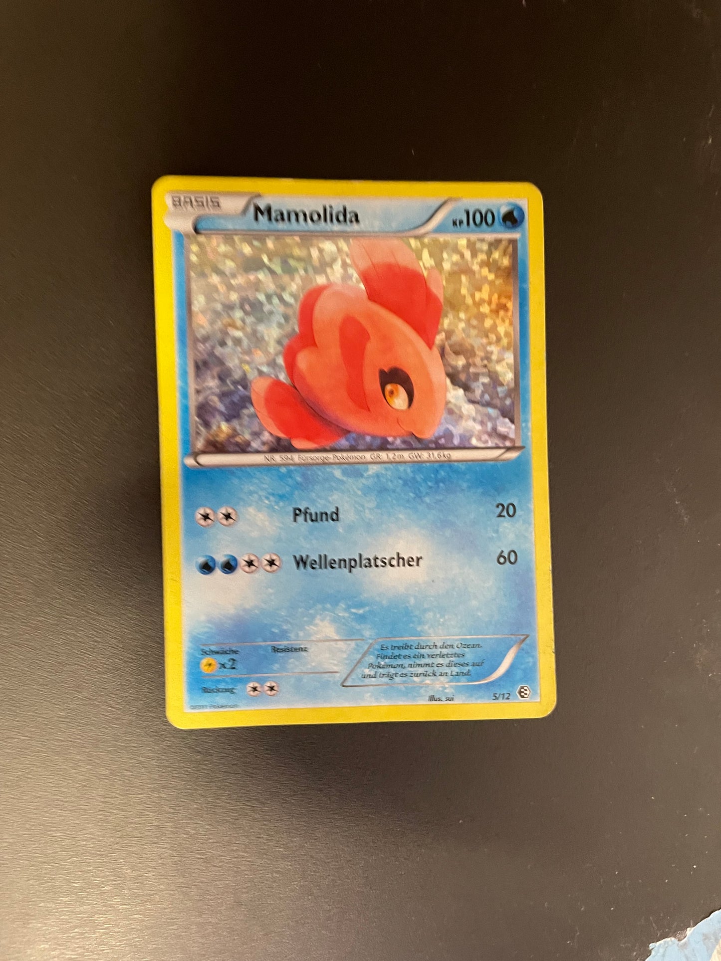 Pokemon Karte Holo Mamolida 5/12 Deutsch