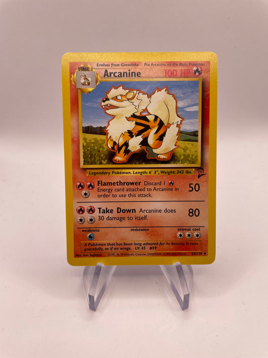 Pokemon Karte Base Set 2 Arcanine 33/130 Englisch