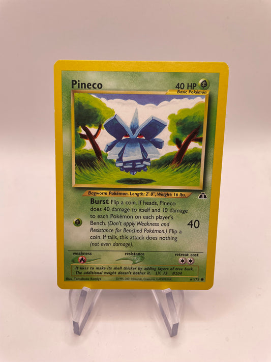 Pokemon Karte Neo Discovery Pineco 61/75 Englisch