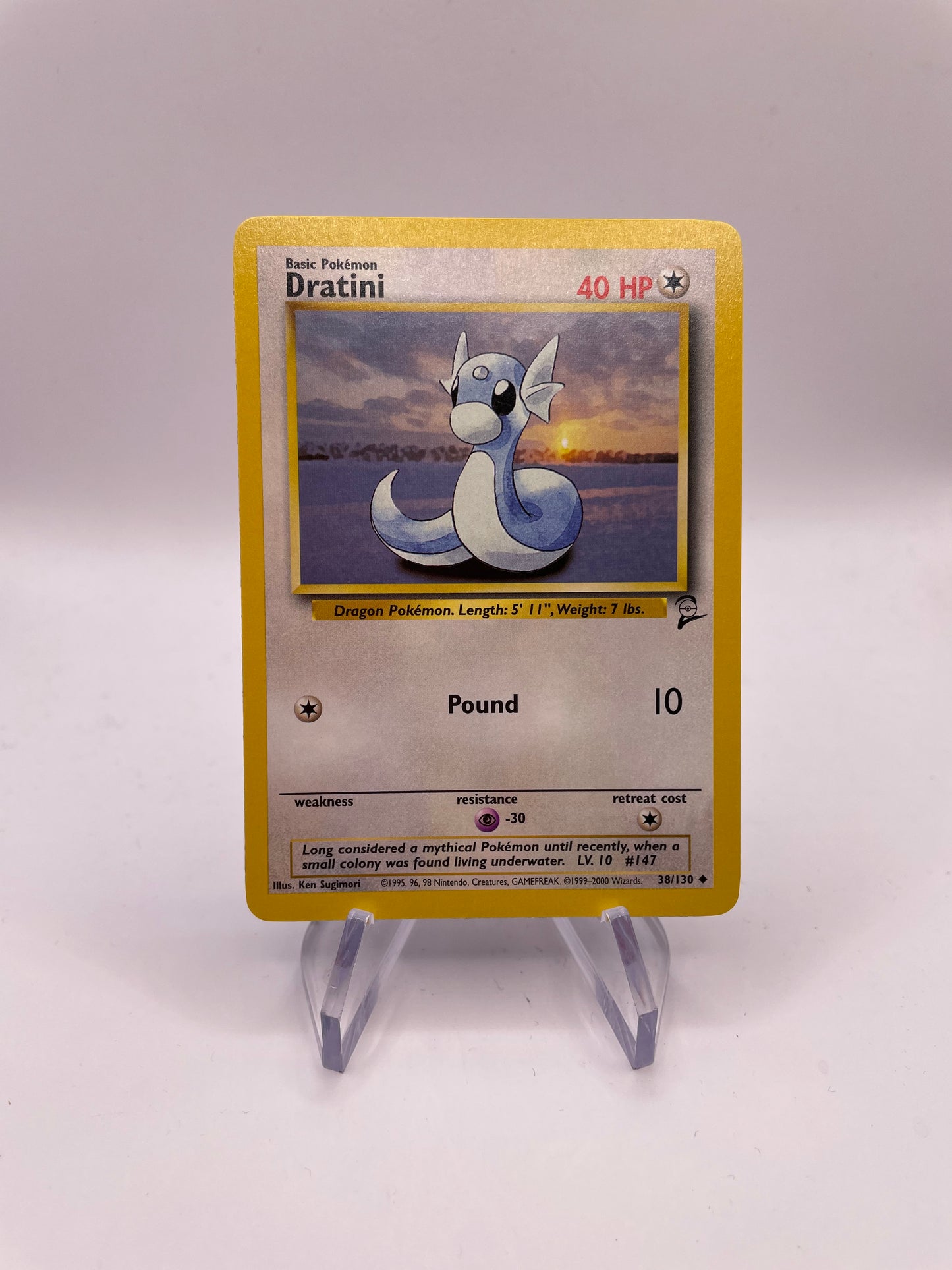 Pokemon Karte Base Set 2 Dratini 38/130 Englisch