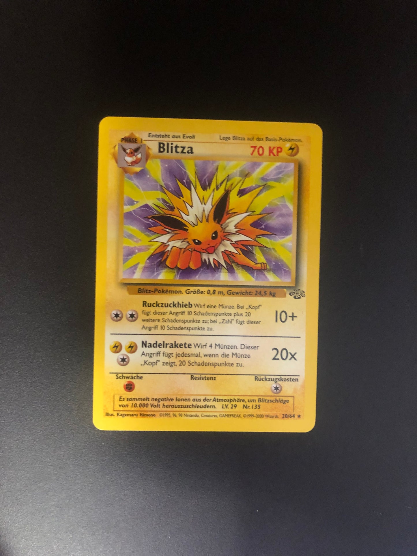 Pokemon Karte Jungel Blitza 20/64 Deutsch