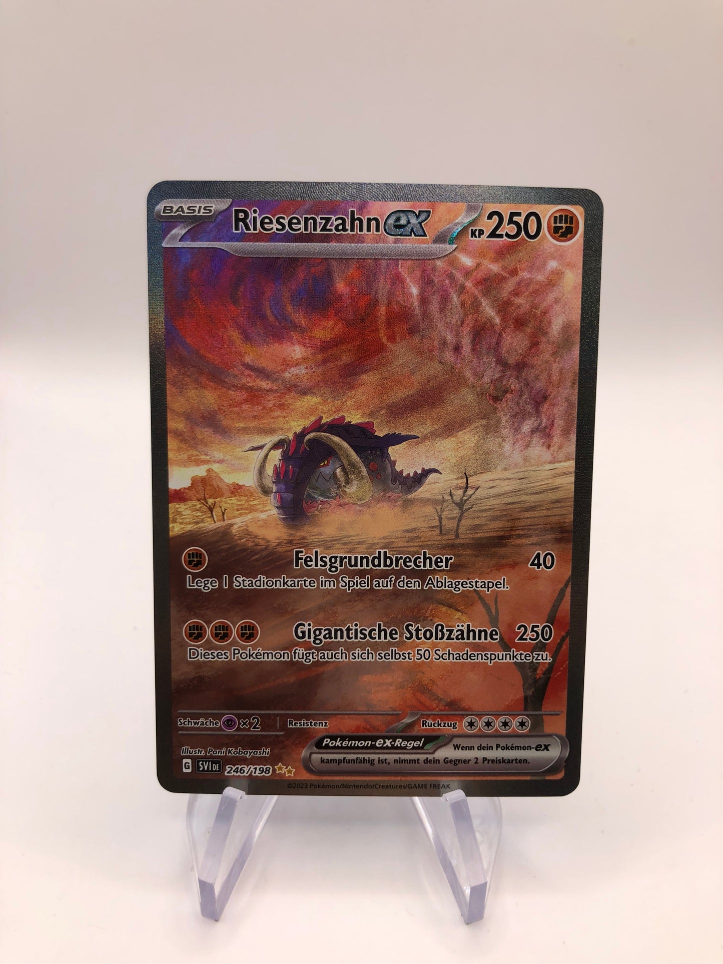 Pokemon Karte EX Riesenzahn 246/198 Deutsch