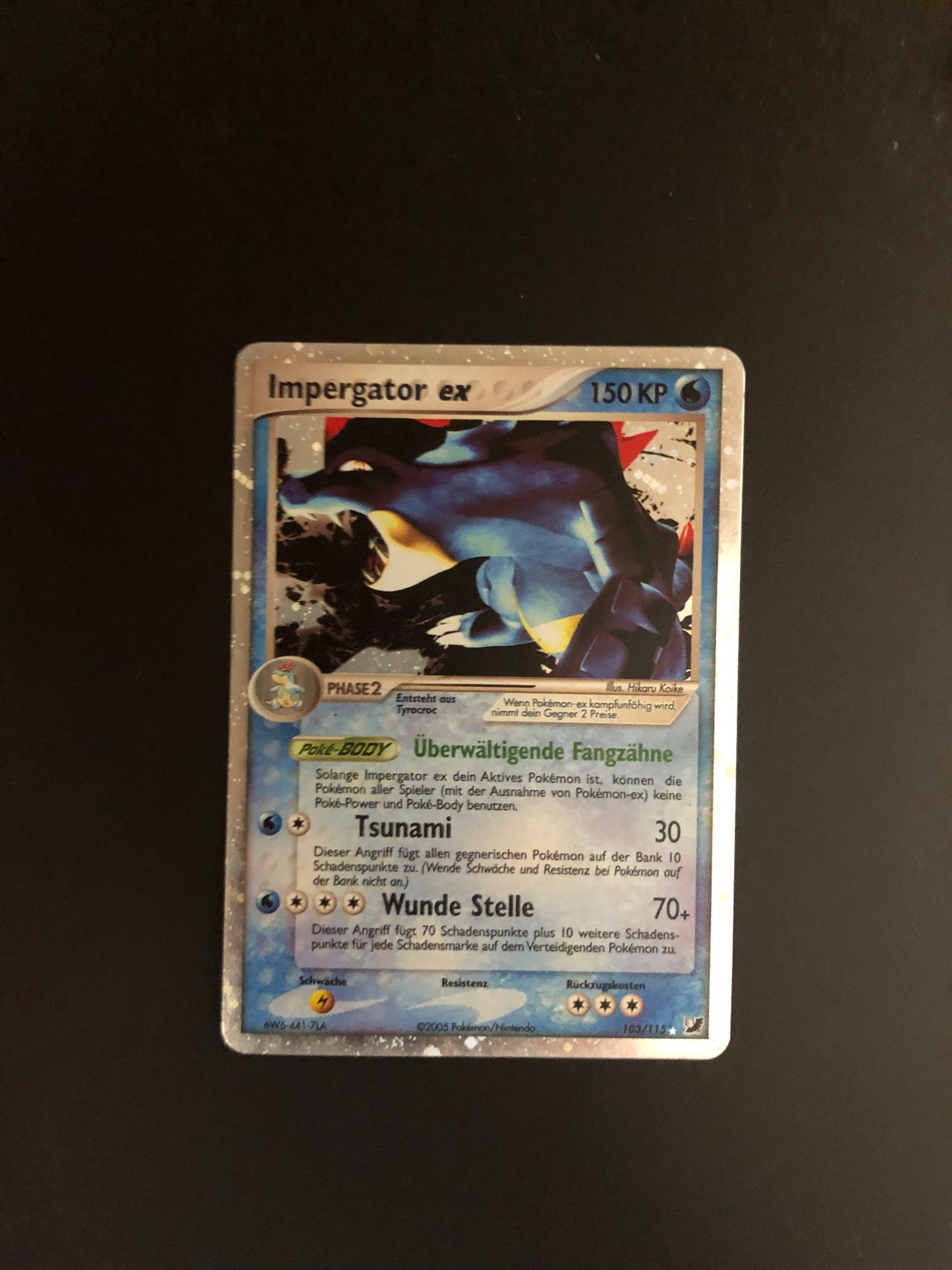 Pokemon Karte EX Impergator 103/115 Deutsch