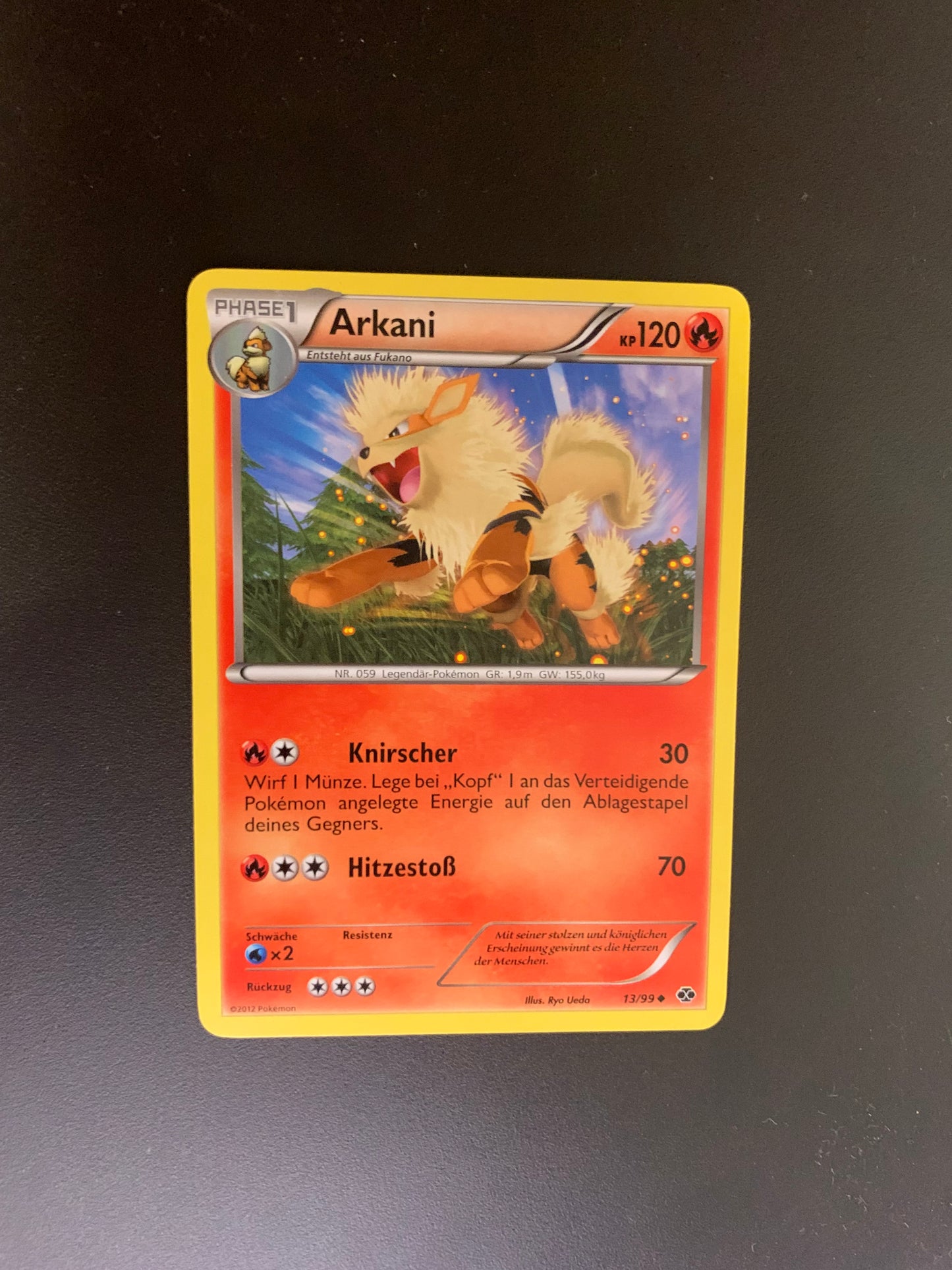 Pokemon Karte Arkani 13/99 Deutsch