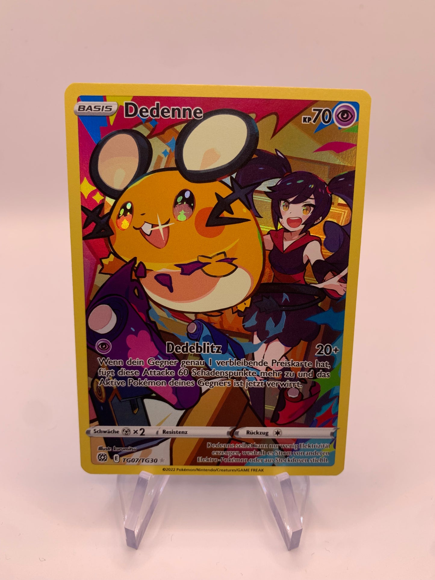 Pokemon Karte Art-Rare Dedenne TG07/TG30 Deutsch