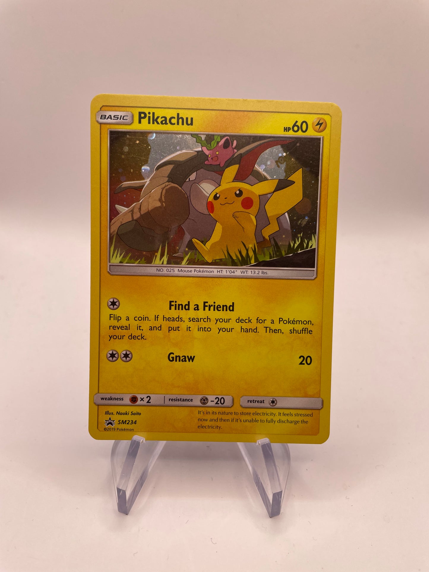 Pokemon Karte Holo Promo Pikachu SM234 Englisch