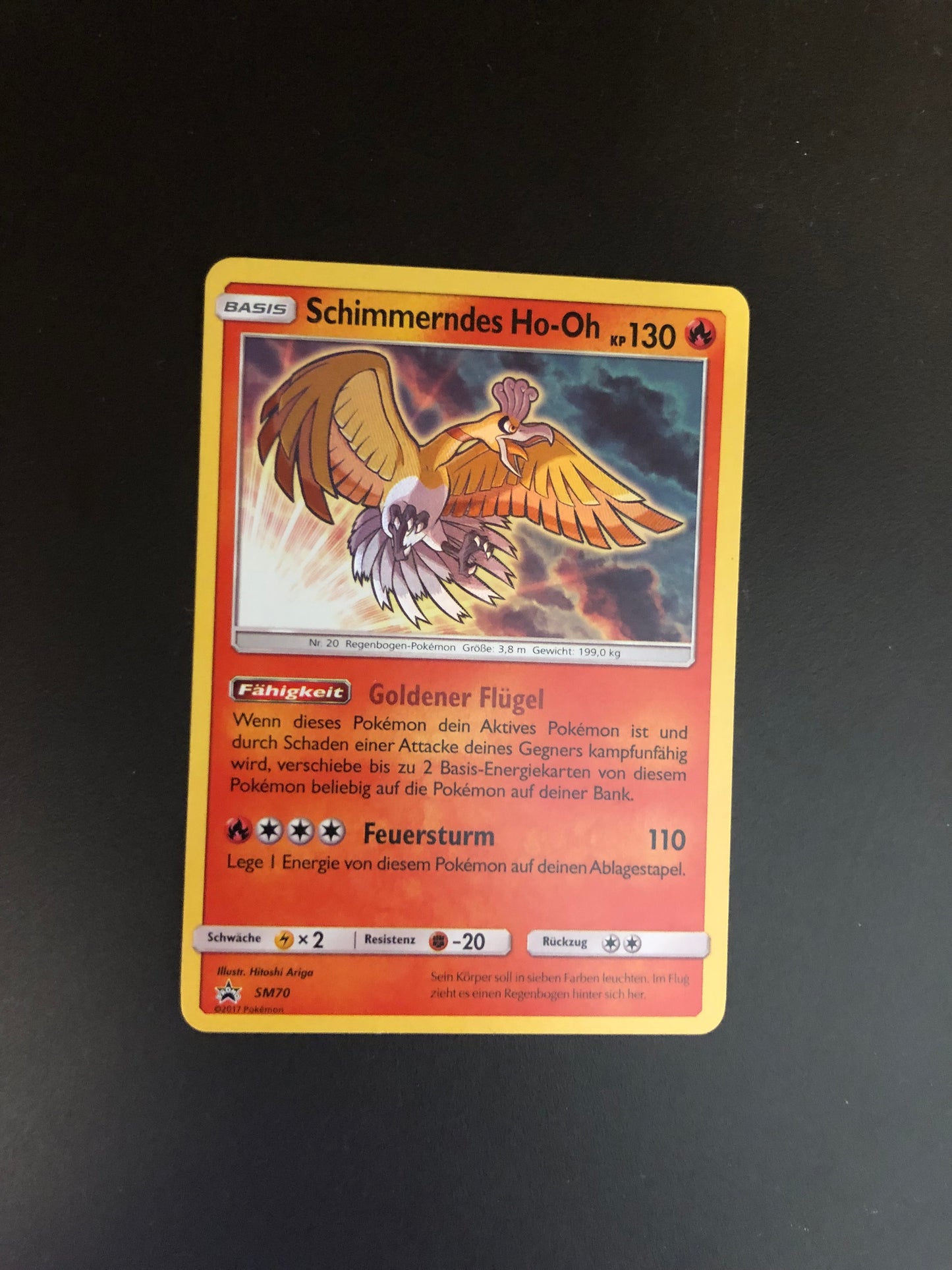 Pokemon Karte Promo Schimmerndes Ho-Oh SM70  Deutsch