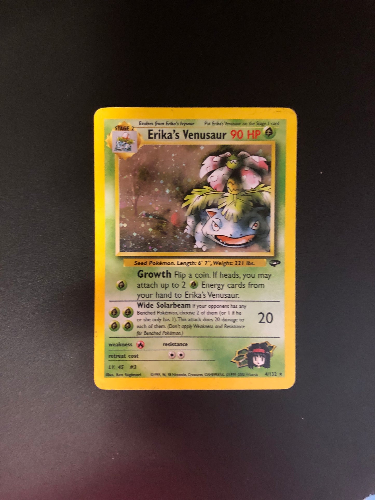Pokemon Karte Holo Erikas Bisaflor 4/132 Englisch