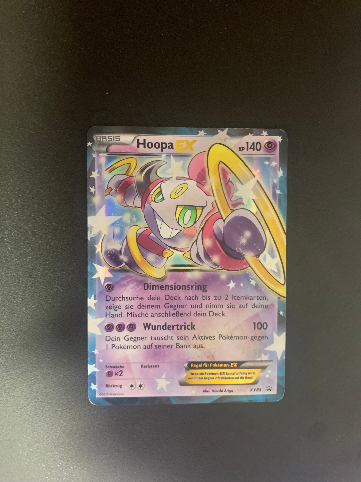 Pokemon Karte EX Holo Promo Hoopa XY85 Deutsch