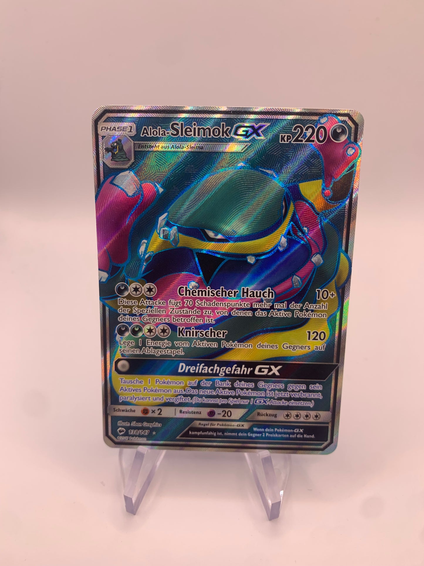 Pokemon Karte Gx Fullart Alola-Sleimok 138/147 Deutsch