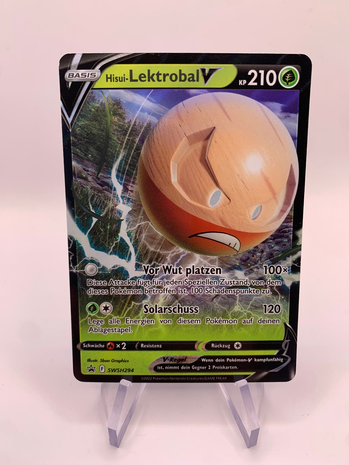 Pokemon Karte V Promo Hisui Lektrobal SWSH294 Deutsch