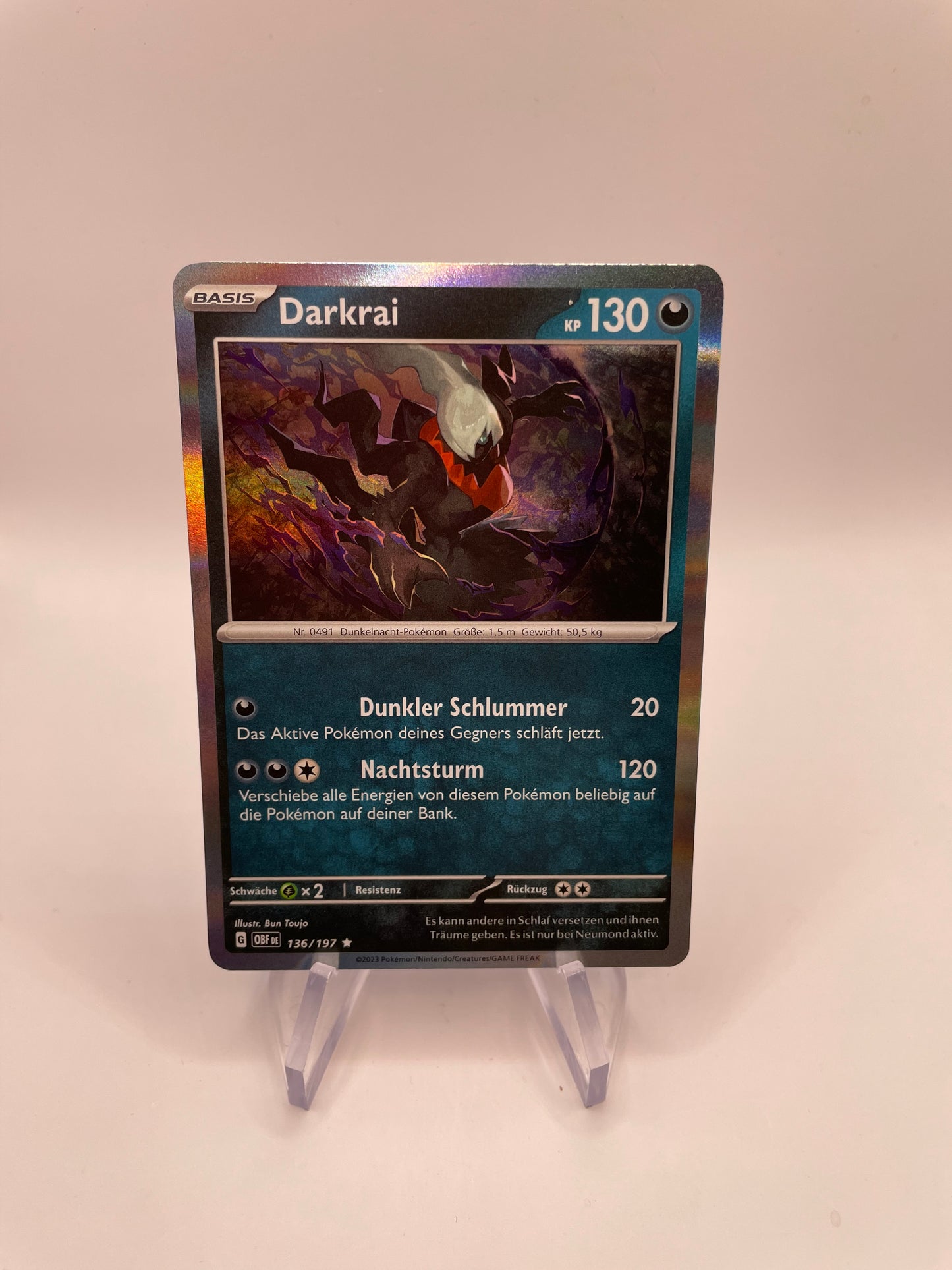Pokémon Karte Shiny Darkrai 136/197 Deutsch