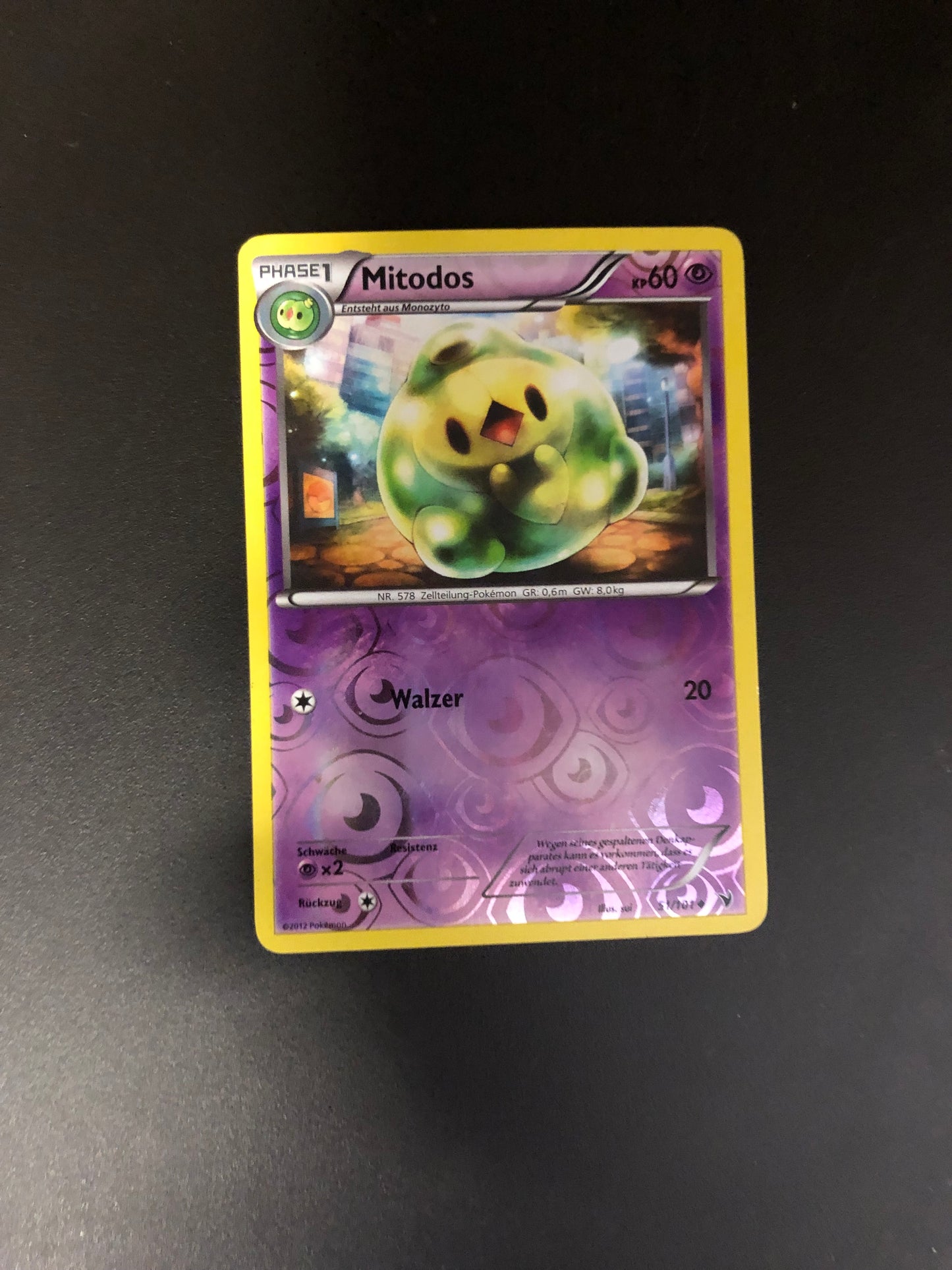 Pokemon Karte Revers Mitodos 51/101 Deutsch