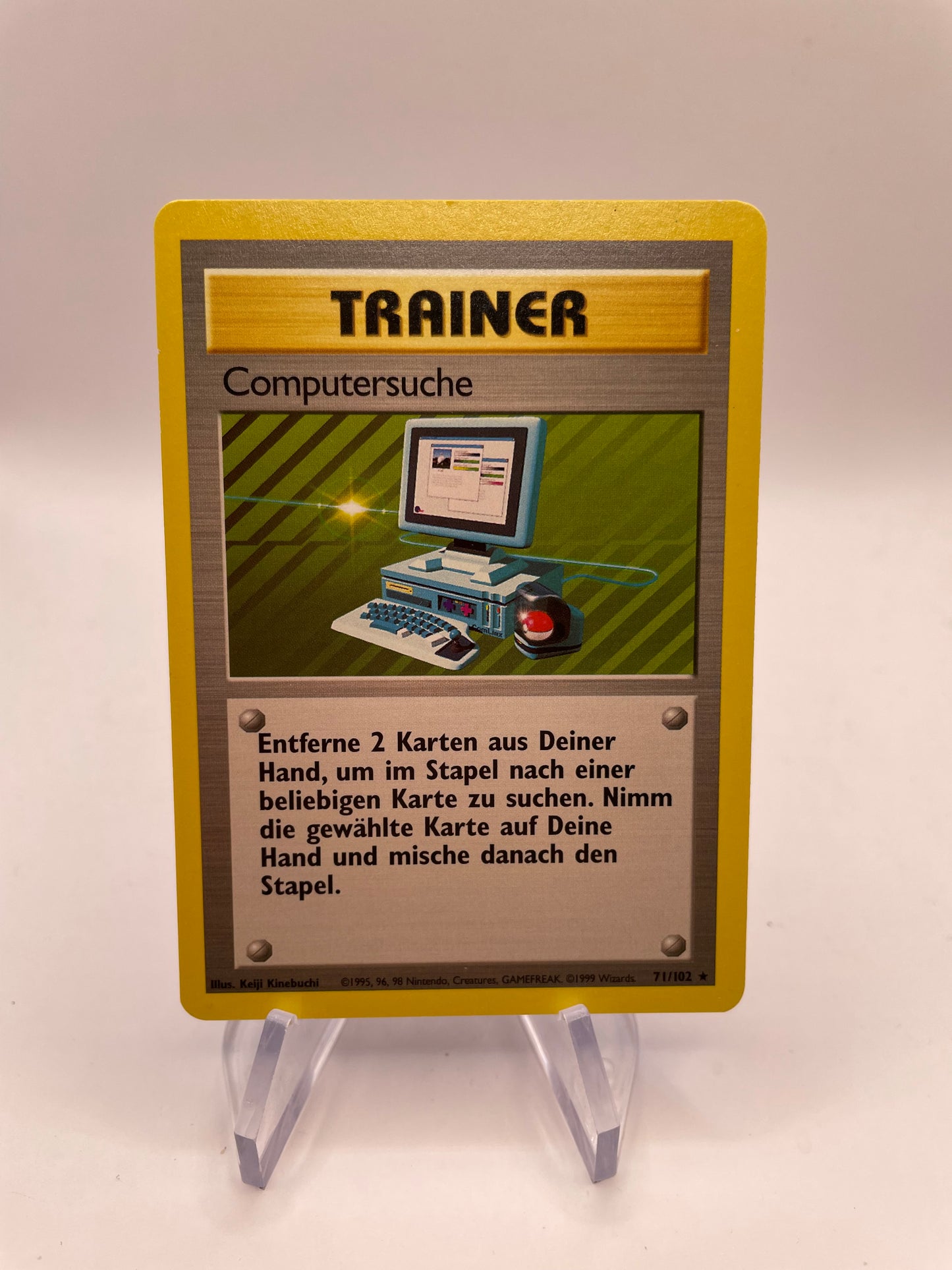 Pokemon Karte Trainer Computersuche 71/102 Bas-Set Deutsch