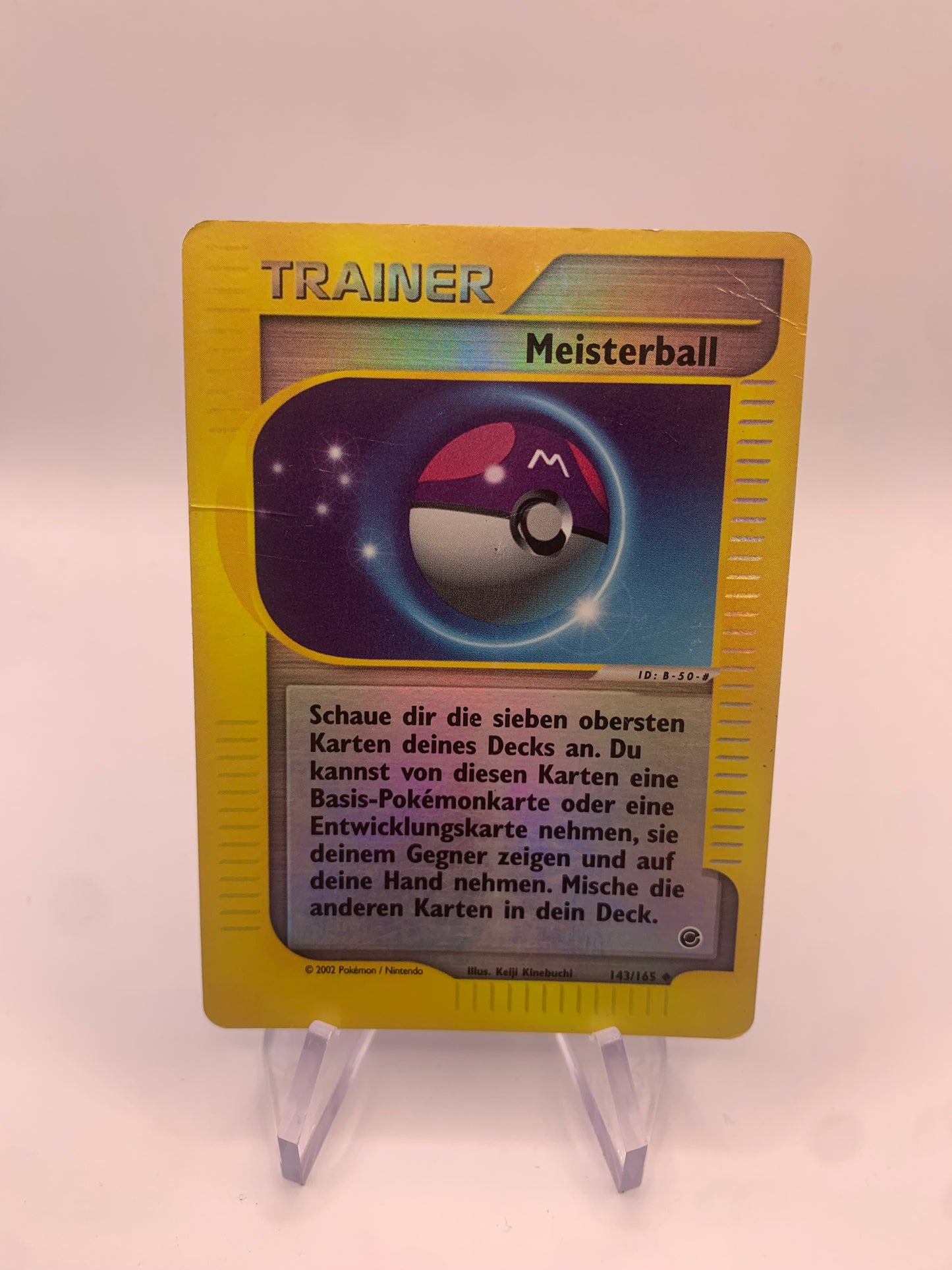 Pokemon Karte E-Serie Meisterball 143/165 Deutsch