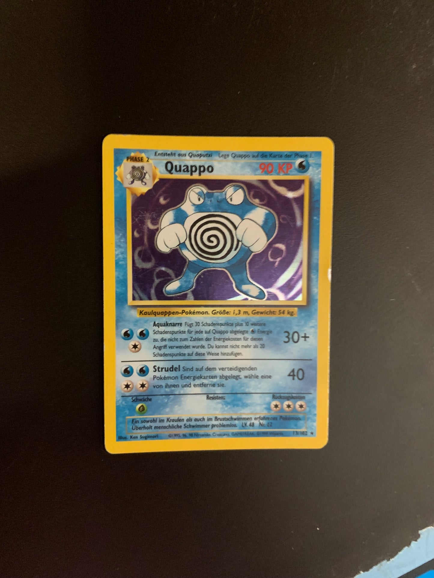 Pokemon Karte Holo Base Set Quappo 13/102 Deutsch