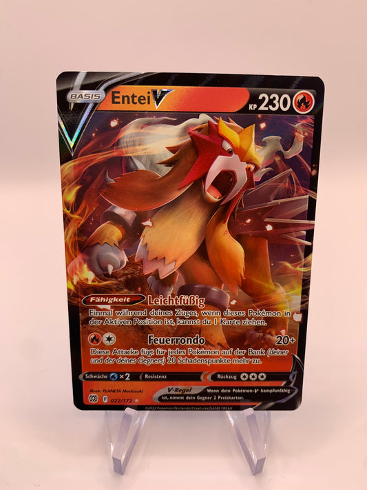 Pokemon Karte V Entei 22/172 Deutsch