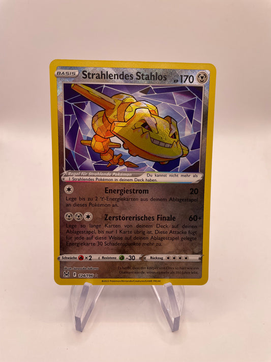 Pokémon Karte Strahlendes Stahlos 124/196 Deutsch