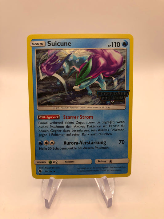 Pokemon Karte Stamp Suicune 59/214 Deutsch