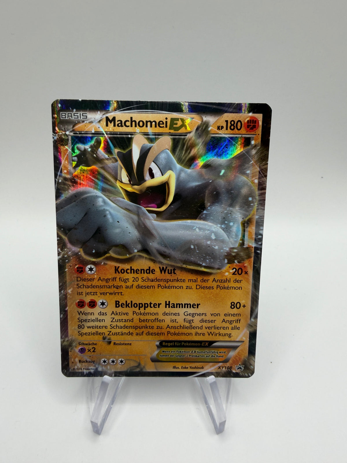 Pokemon Karte Promo Ex Machomei XY108 Deutsch