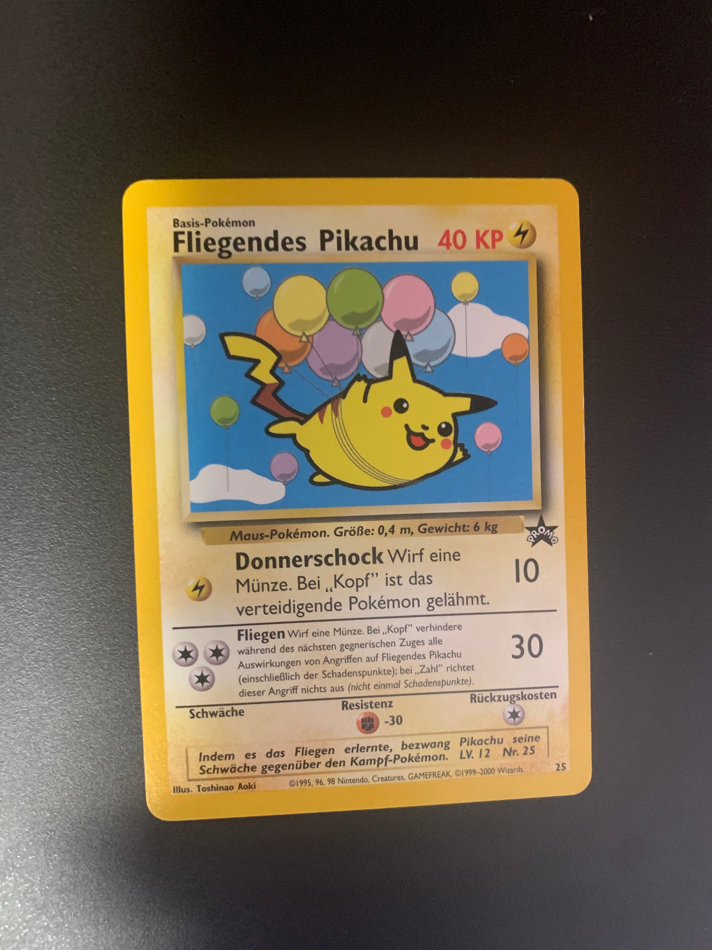 Pokemon Karte Promo Fliegendes Pikachu 25 Deutsch