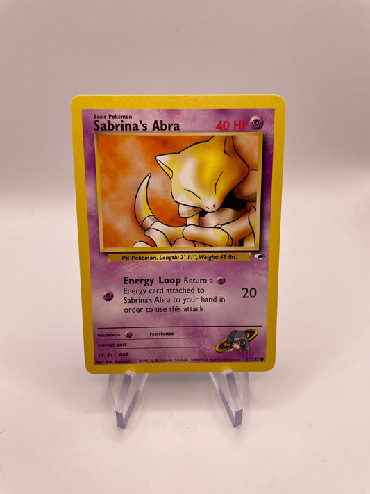 Pokemon Karte Gym Heros Sabrinas Abra 91/132 Englisch