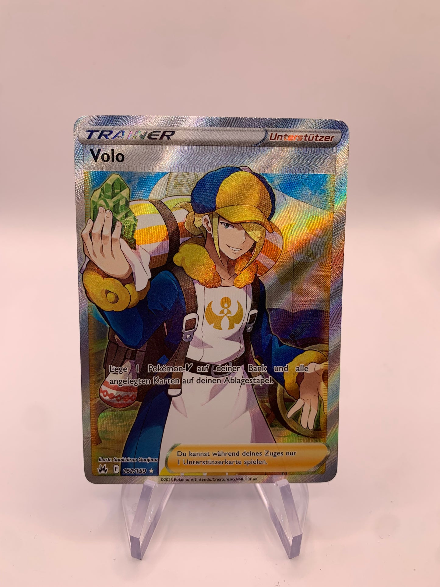 Pokemon Karte Trainer Fullart Volo 151/159 Deutsch