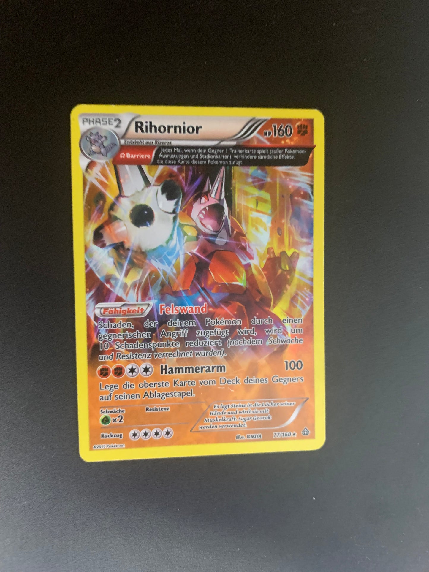 Pokemon Karte Reverse Rihornior 77/160 Deutsch