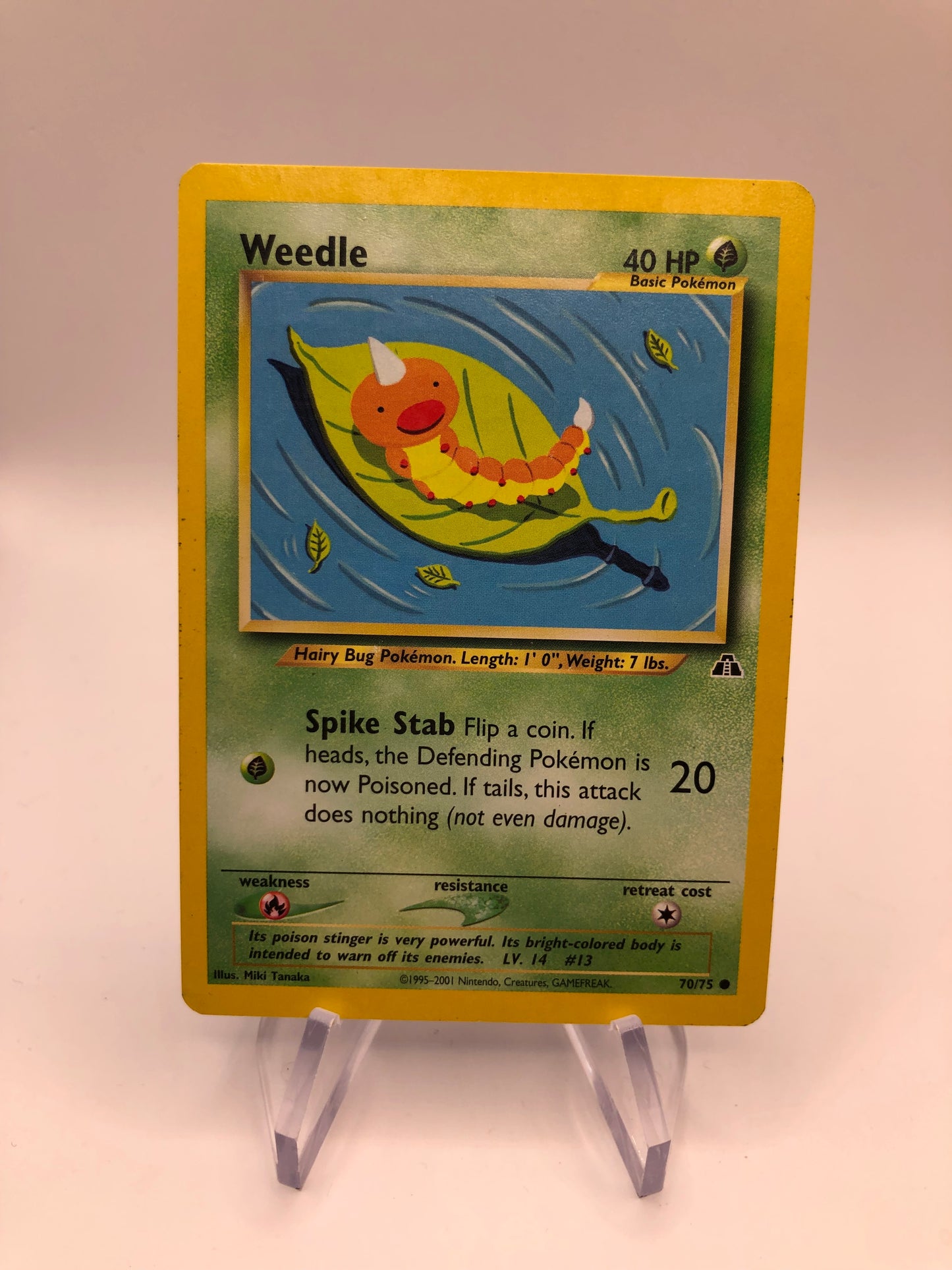 Pokemon Karte Neo Discovery Weedle 70/75 Englisch