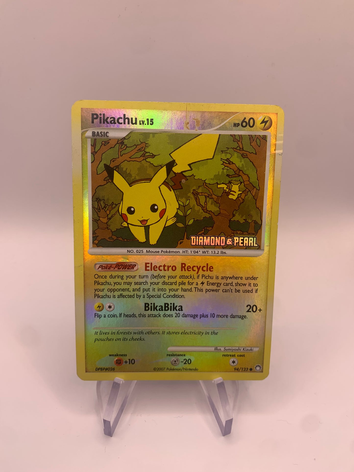 Pokemon Karte Revers Pikachu 94/123 Englisch