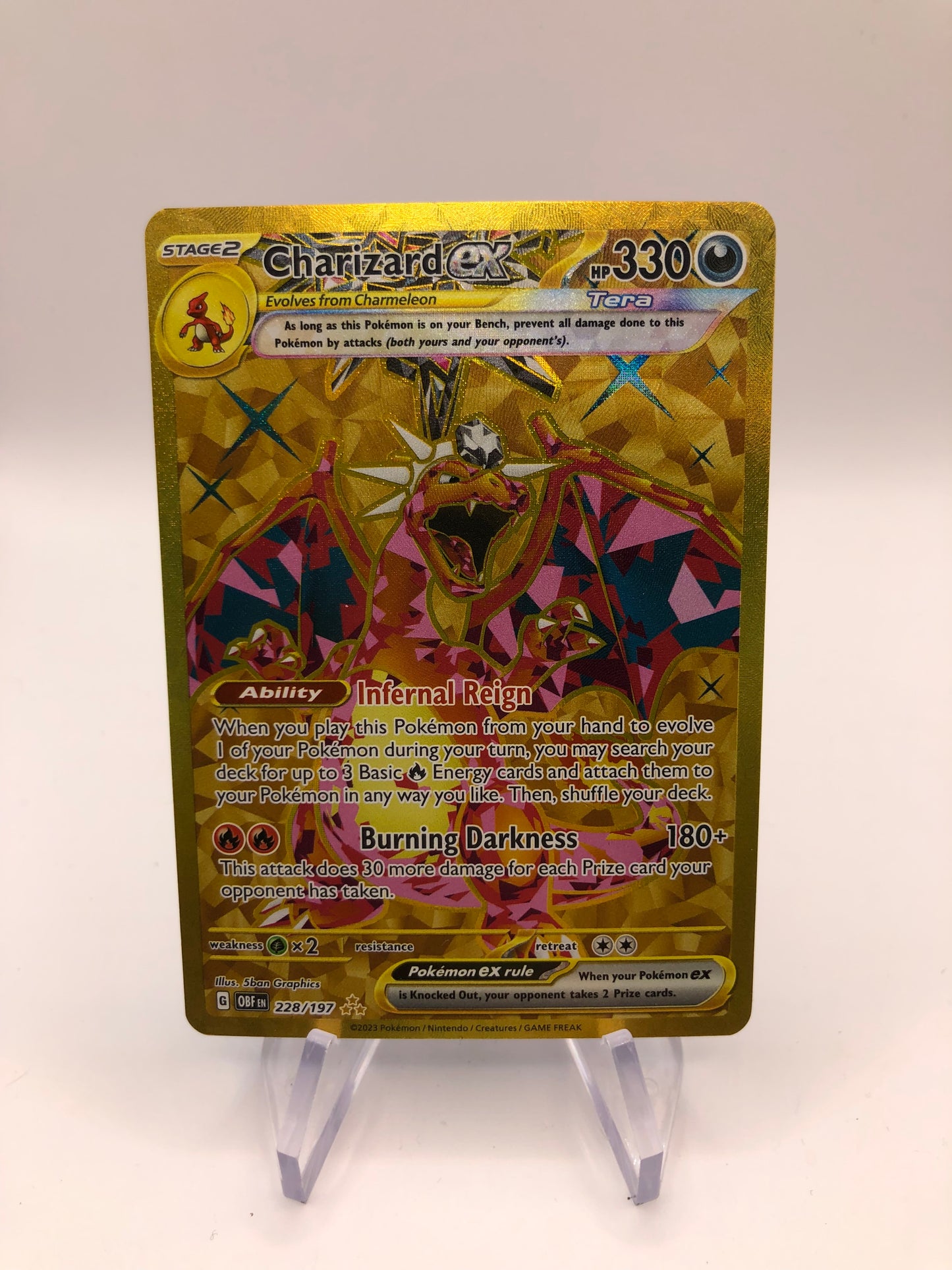 Pokemon Karte Ex Gold Glurak 228/197 Englisch