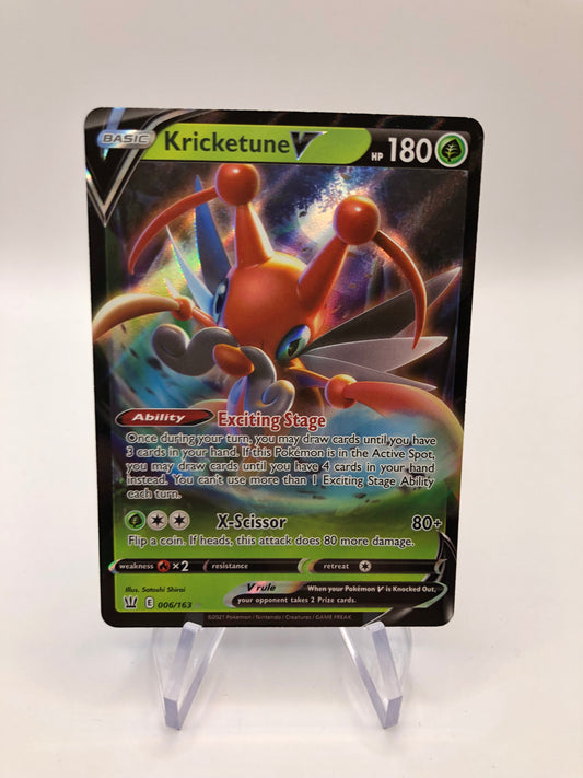 Pokemon Karte V Kricketune 6/163 Englisch